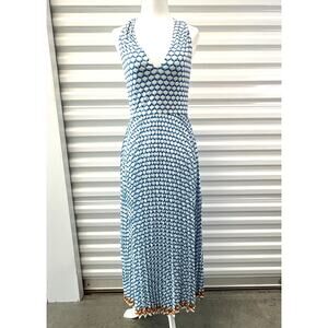 Le Superbe Santorini Dream Dress, White Blue Halter, Women’s Size XS